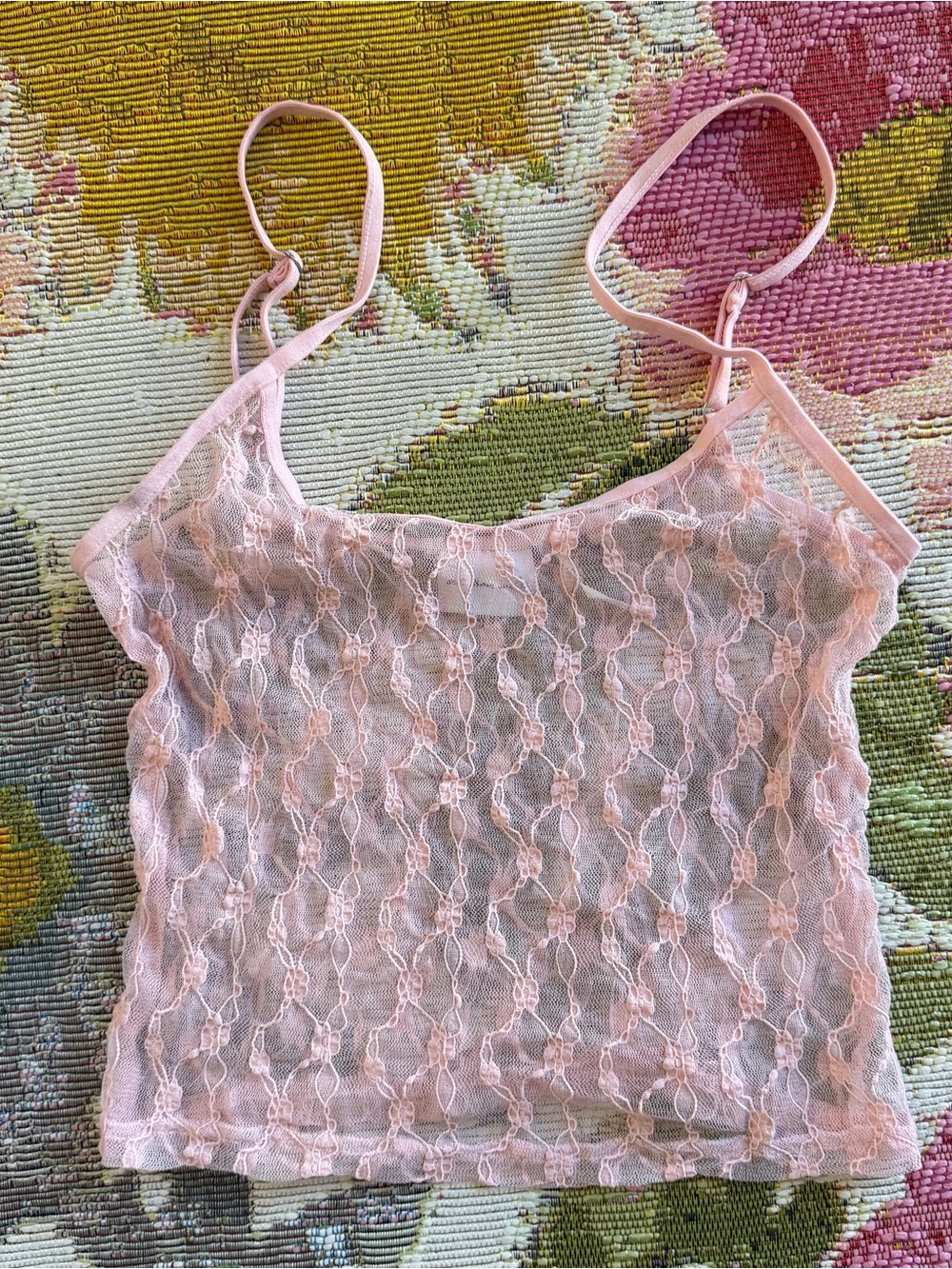 Urban Outfitters Pale Pink Lace Camisole Tank Top